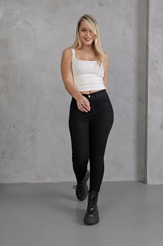 Pantalón Jean Negro Liso!
