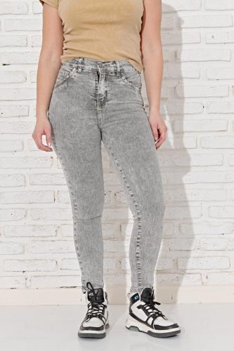 Pantalón Gray (ceniza) Liso Tiro Alto - Miniatura 4
