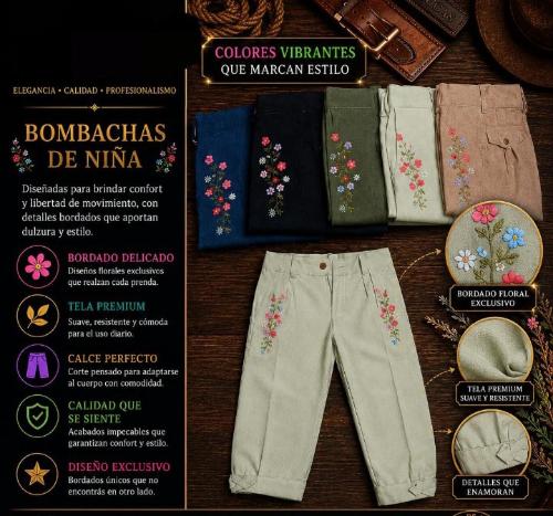 Bombacha de Niña Bordada