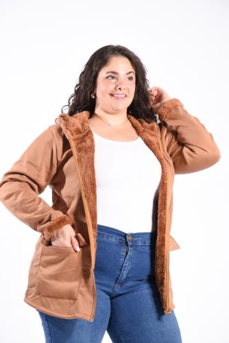 Campera  Jersey con Piel - Miniatura 2