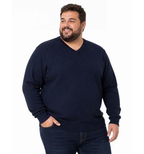Sweater Cuello V Talle Especial  (varios Colores) 3xl al 5xl