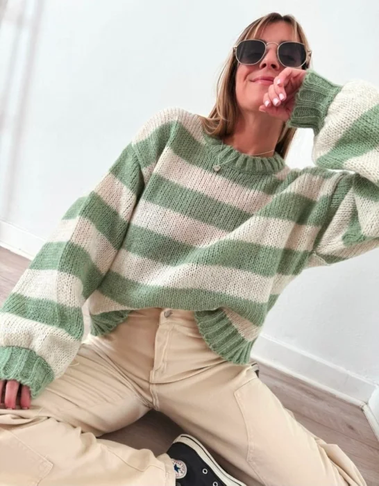 Sweter Rayado  Lana Frizz