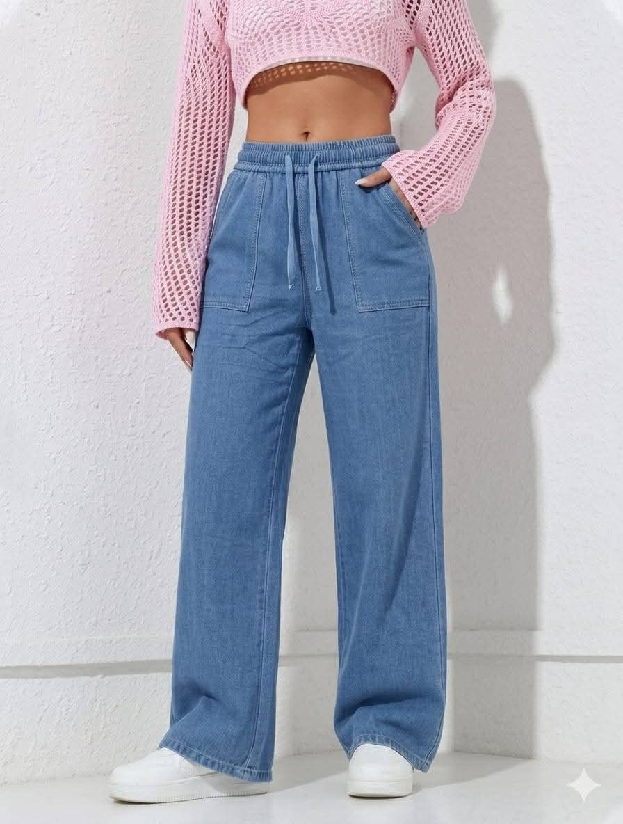 Palazo Jeans con Pile Excelente Calidad - Imagen 3