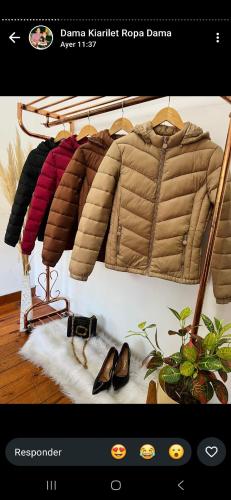 Campera Enflable con Piel