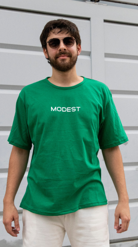Remera Oversize Verde Hombre Modest Jersey