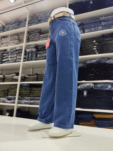 Baggy Azul Elastizado Floreado