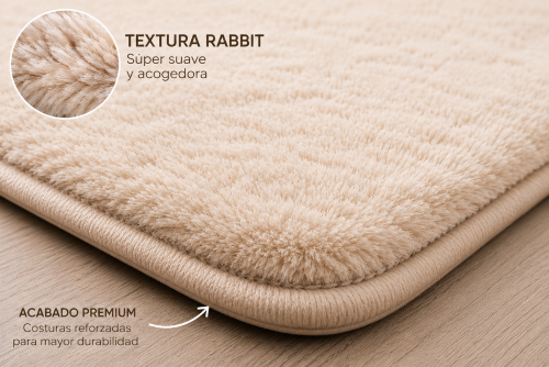 Alfombra Antideslizante Suave Rabbit 1.30 X 2.00 - Miniatura 2