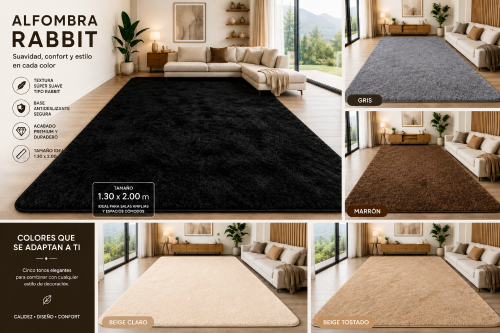 Alfombra Antideslizante Suave Rabbit 1.30 X 2.00 - Miniatura 4