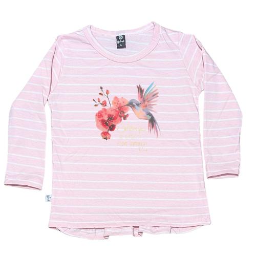 12166 Remera Nena Teen Ml Rayada C Volado Colibri - Miniatura 2