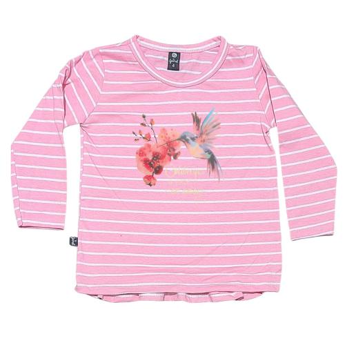 12166 Remera Nena Teen Ml Rayada C Volado Colibri - Miniatura 3