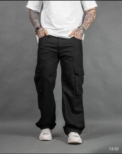 Pantalón Maxi Baggy Cargo Negro