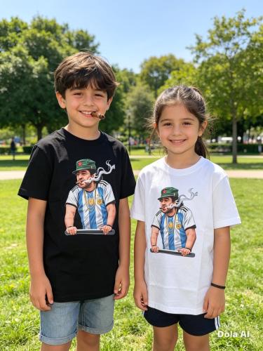 Remera Maradona  Algodón Peinado