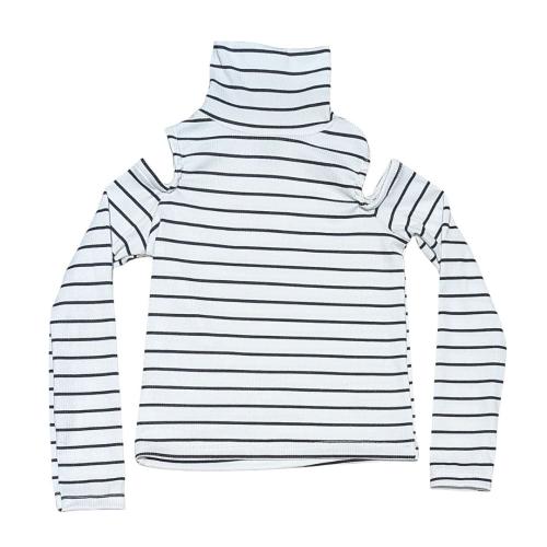 12163 Polera Nena Morley Rayado Hombros Abiertos - Miniatura 2