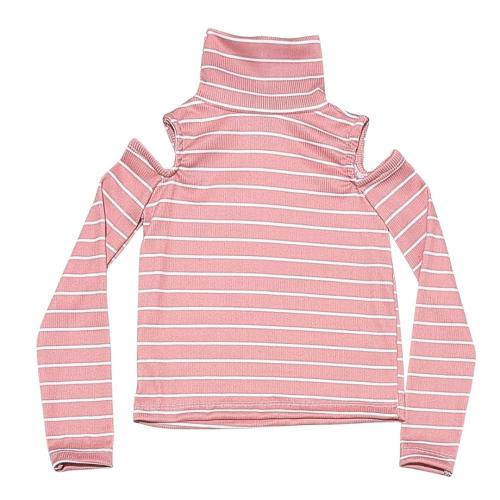 12163 Polera Nena Morley Rayado Hombros Abiertos - Miniatura 4