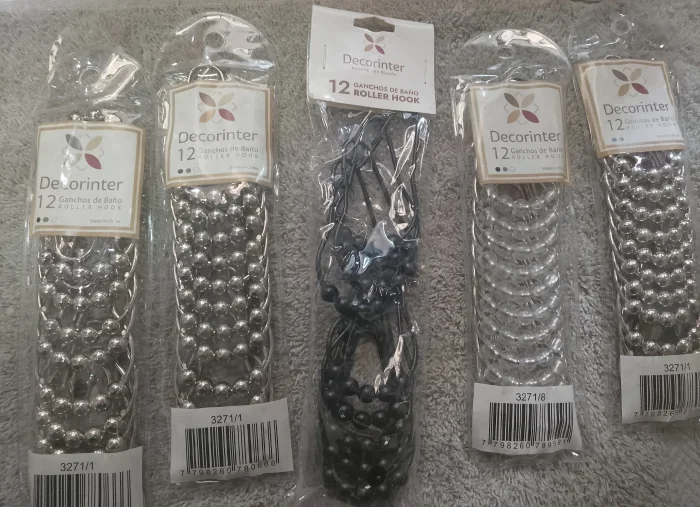 Ganchos para Cortina de Baño Pack 12