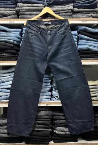 Pantalón Maxi Baggy Azul Oxido Oscuro Localizado + Bigote