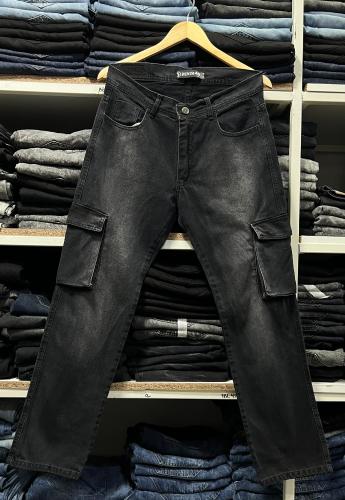 Pantalón Mom Cargo Bolsillo 3d Negro Stone Localizado