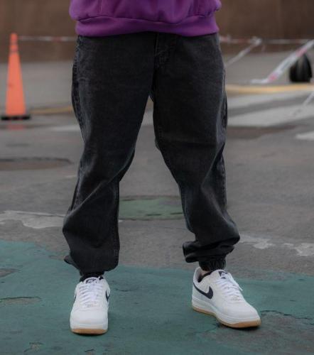 Pantalón Jogger Mom Liso Negro