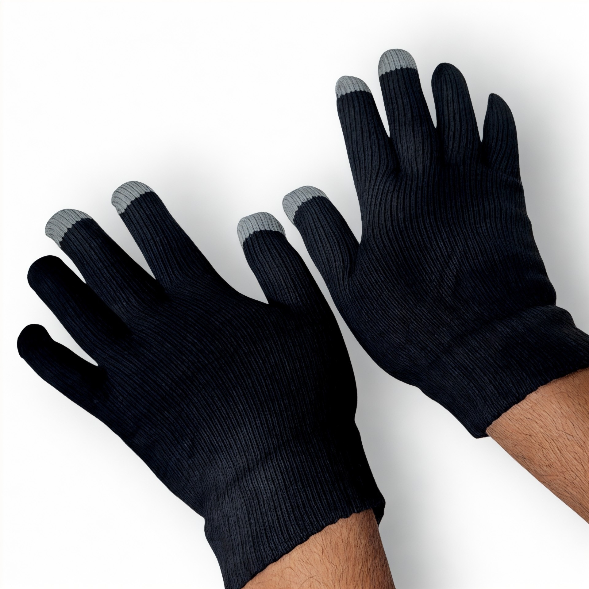 Pack 12 Guantes Negros Grandes de Hombre Tactil, Día del Padre , Invierno - Imagen 1