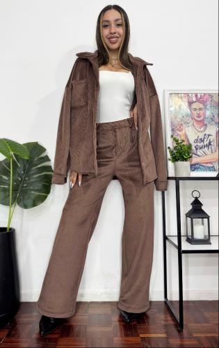 Conjunto Corderoy Plush ( con Piel)
