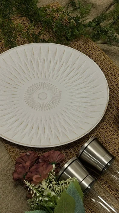 Espectacular Centro de Mesa Blanco 30 Cm