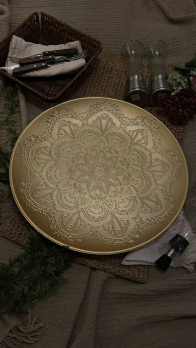 Hermoso Centro de Mesa Dorado 40cm