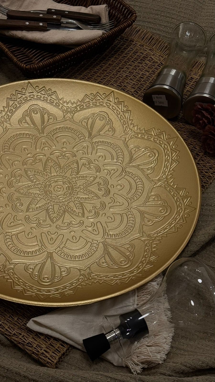Hermoso Centro de Mesa Dorado 40cm - Imagen 4