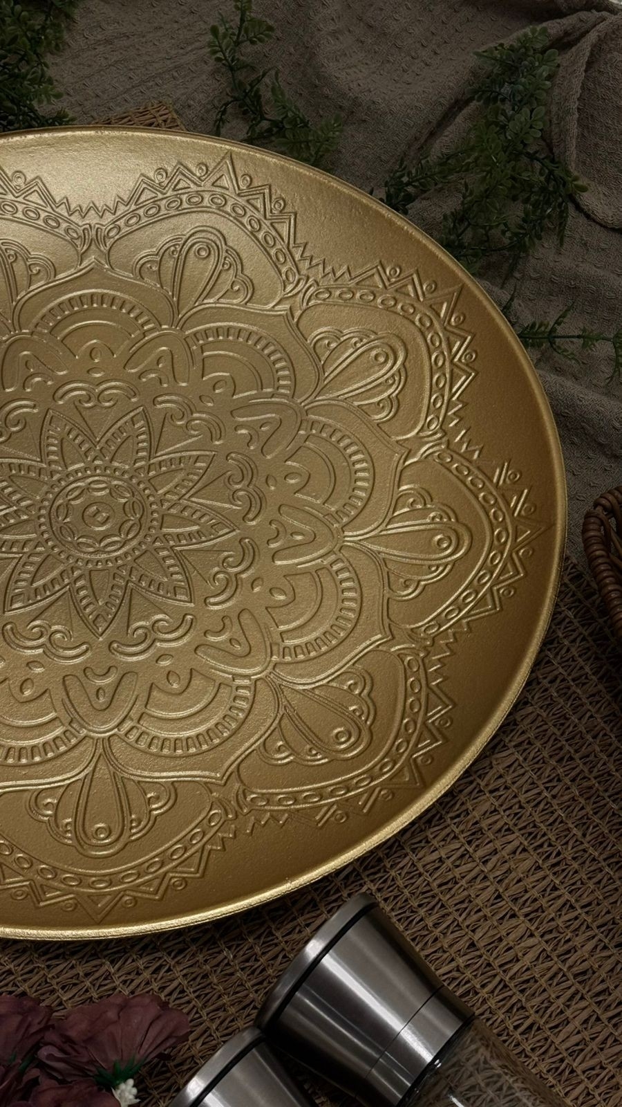 Hermoso Centro de Mesa Dorado 40cm - Imagen 6