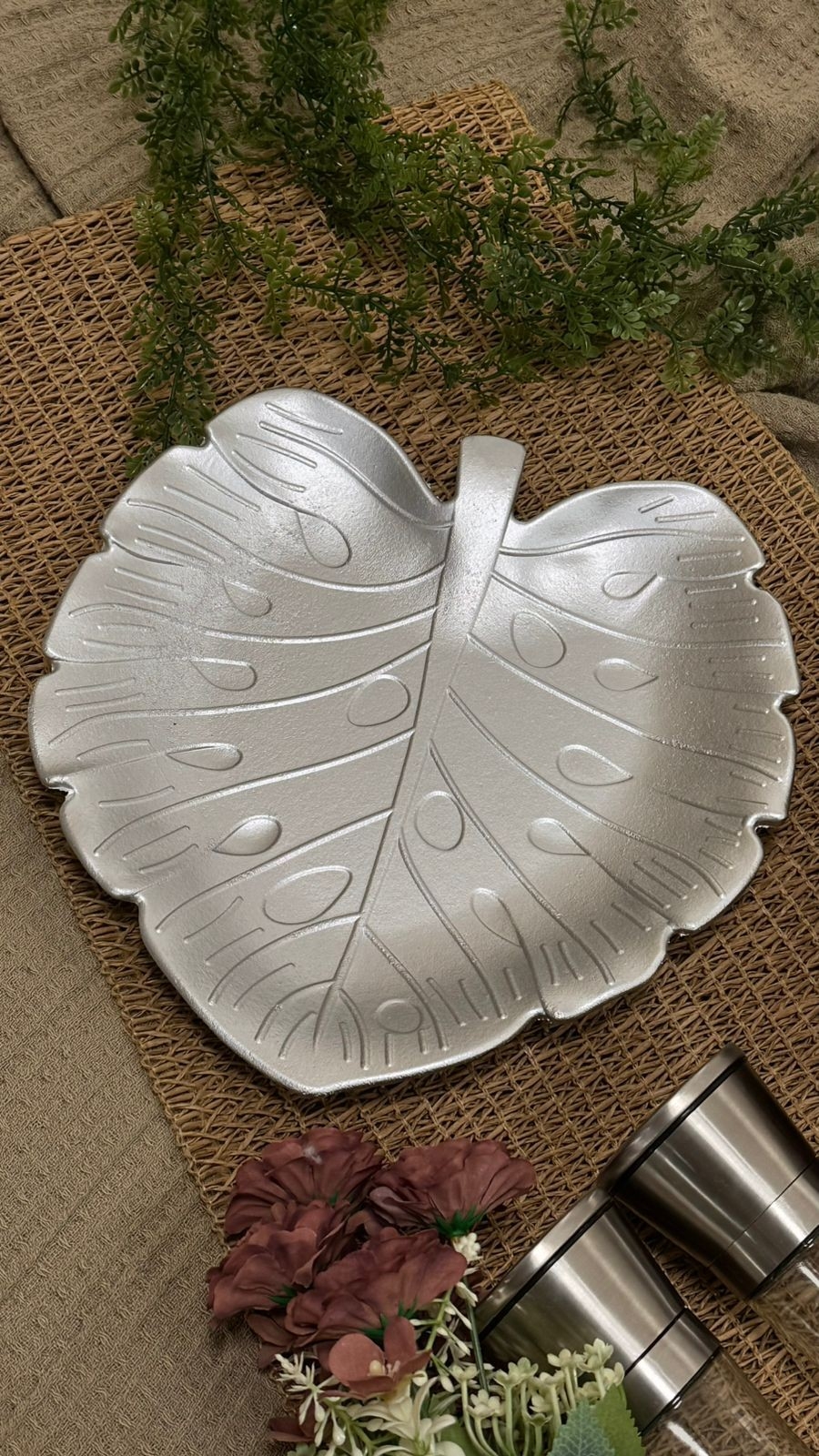 Centro de Mesa Hoja Monstera 27x27 - Imagen 3