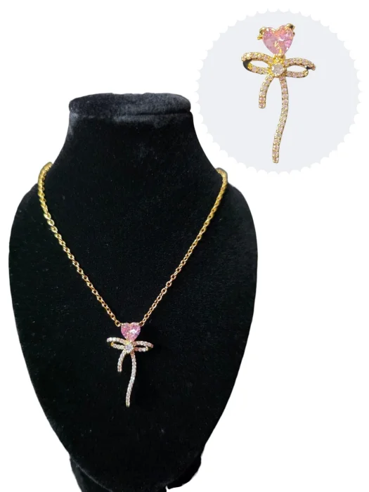 Collares Dorados de Acero con Dijes