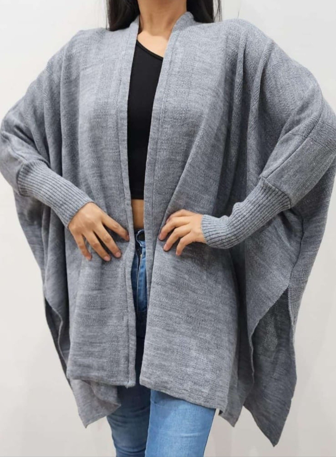 Saco Poncho Liso - Imagen 3