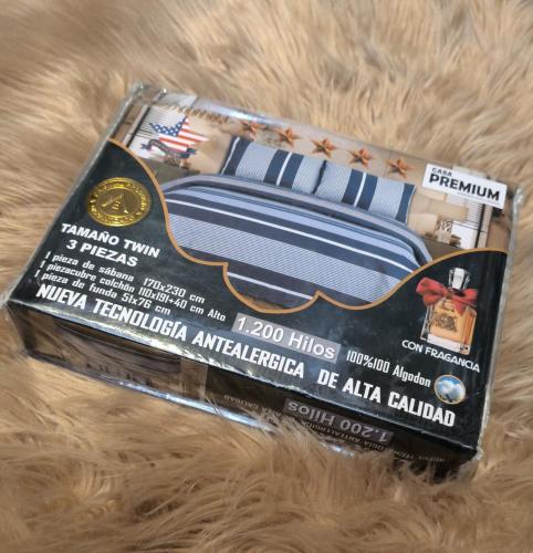 Sabanas Lisas y Estampadas, 3300 Hilos Marca Casa Premium con Fragancia - Miniatura 2