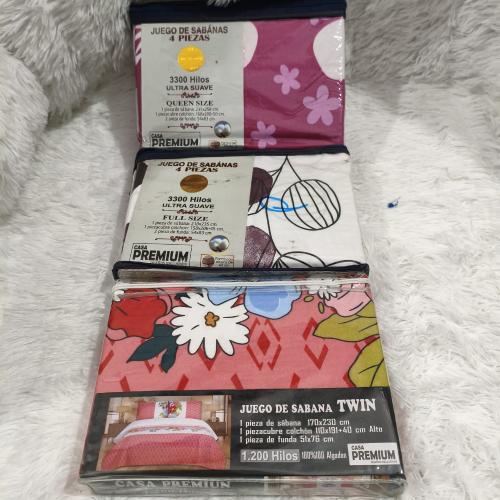 Sabanas Lisas y Estampadas, 3300 Hilos Marca Casa Premium con Fragancia - Miniatura 4
