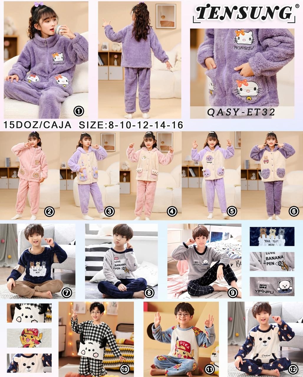 Conjunto de Pijamas para Niñ@s - Imagen 1