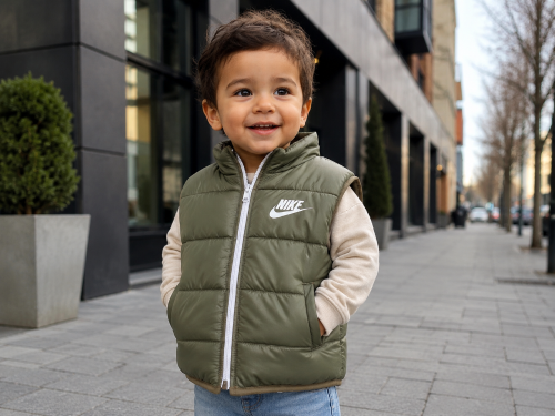  Chaleco Nike Bebé    Forrado Premium    Súper Calentito y Cómodo