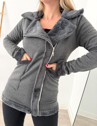 Campera de Mujer con Piel - Miniatura 4