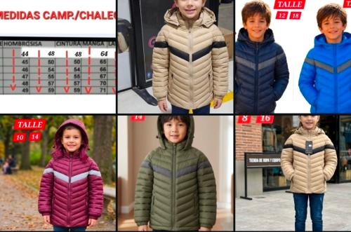 Campera Importado con Piel y Relleno de Pluma - Miniatura 2