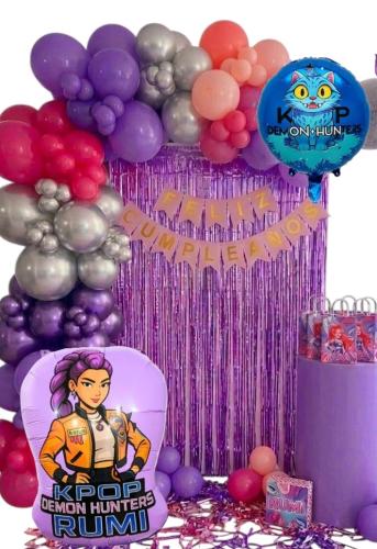 Arco de Globos de las Guerreras Kpop