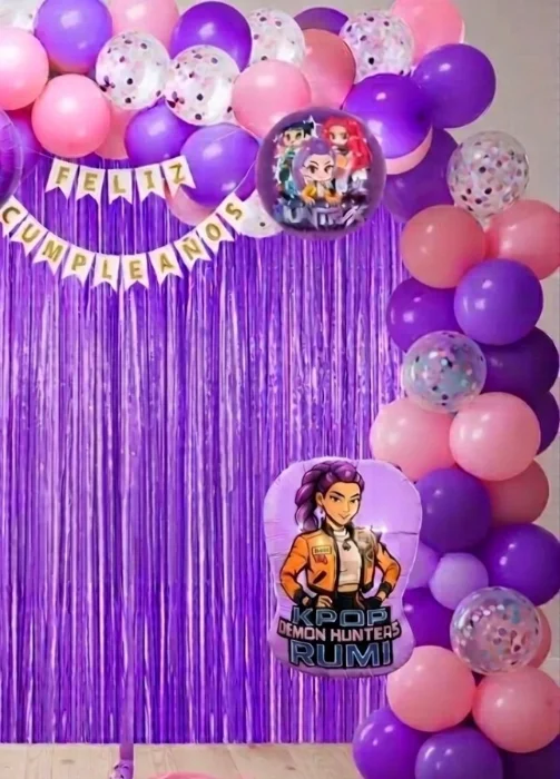 Arco de Globos de las Guerreras Kpop Adamer2a Cotillon
