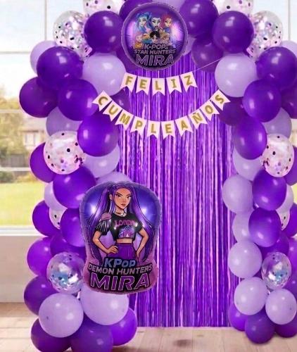 Arco de Globos de las Guerreras Kpop Adamer2a Cotillon - Miniatura 2