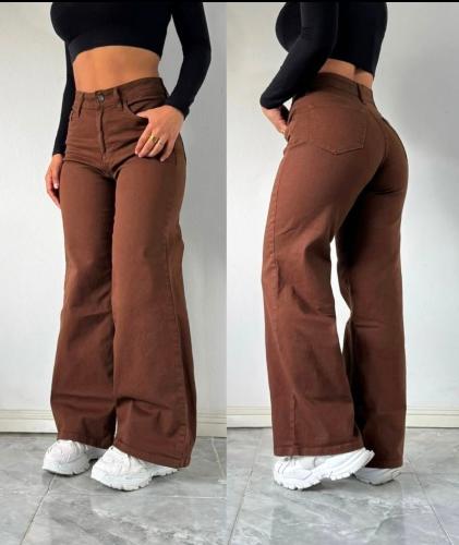 Jeans Wide Leg Chocolate