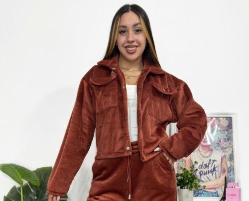 Campera Chaqueta Corderoy con Corderito