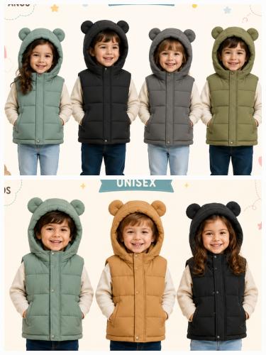 Chaleco Importado Unisex Puffer Forrado con Piel