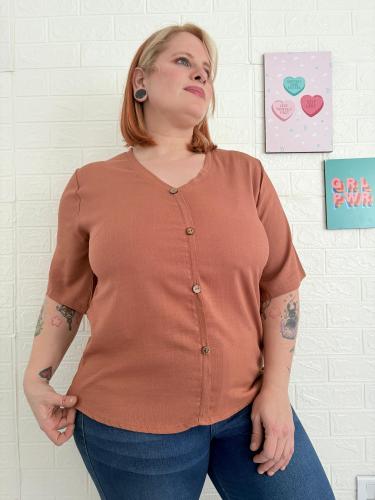 Blusa Falso Botón.