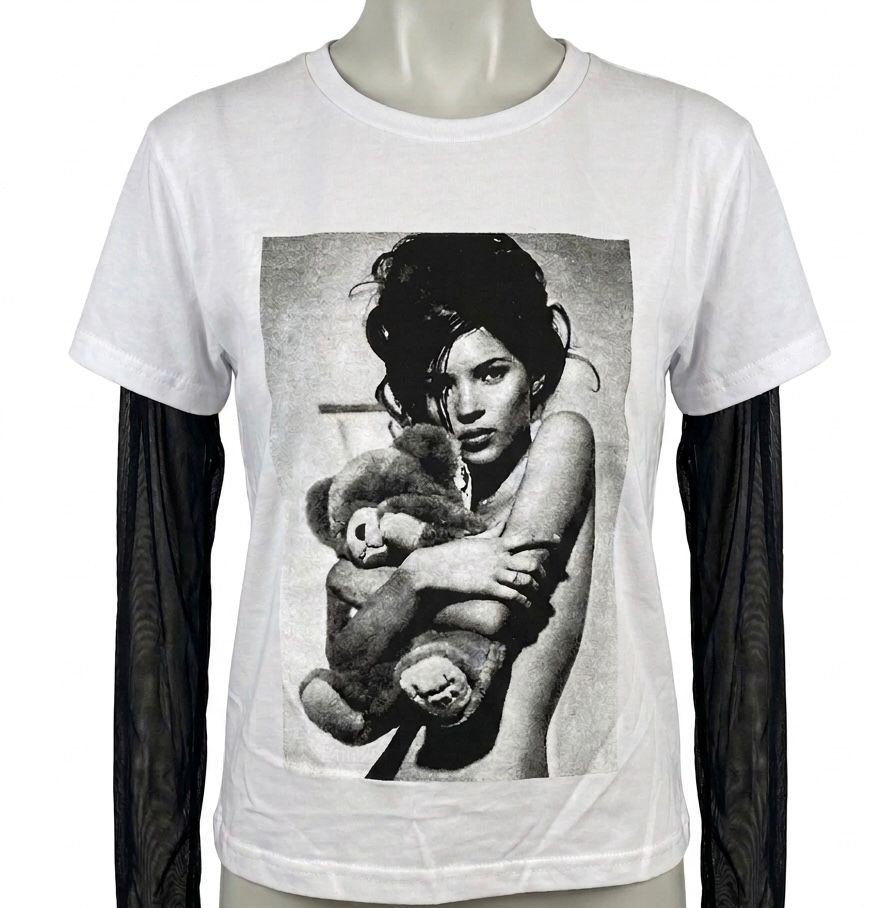 Remera Corte Clásico con Manga Superpuesta de Tul Bear - Imagen 2