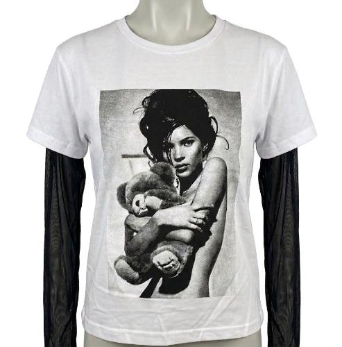 Remera Corte Clásico con Manga Superpuesta de Tul Bear - Miniatura 2