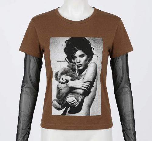 Remera Corte Clásico con Manga Superpuesta de Tul Bear - Miniatura 3