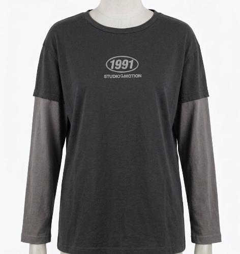 Remera Corte Clásico con Manga Superpuesta de Algodón 1991 - Miniatura 3