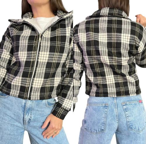 Campera  Paño con Piel