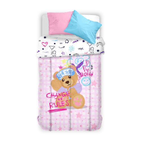 Acolchado Infantil 1 1/2 Plaza Piñata Cuddle Bears Reversible Súper Abrigado - Miniatura 2